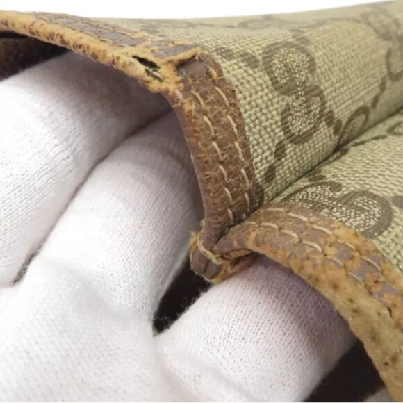 185242BR (L3) Gucci Tote Bag Sherry Line Brown PVC - Picture 9 of 14